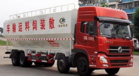 东风天龙后双桥(国四)散装饲料运输车图片